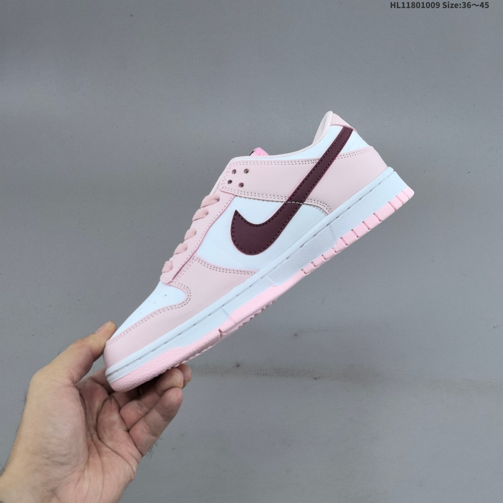 Nike Dunk SB Low, silver and pink, low-top sneakers