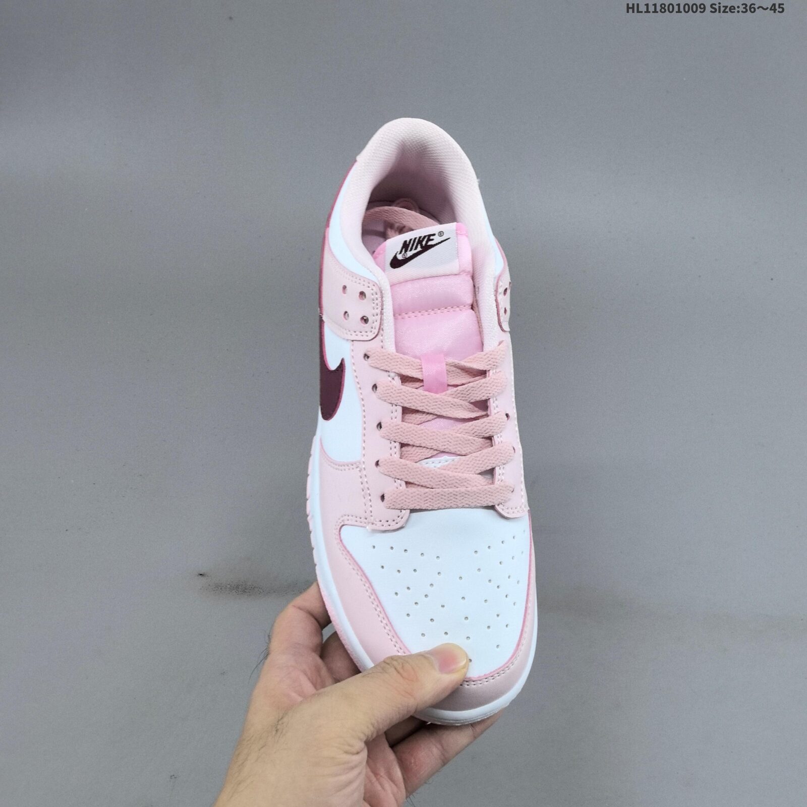 Nike Dunk SB Low, silver and pink, low-top sneakers