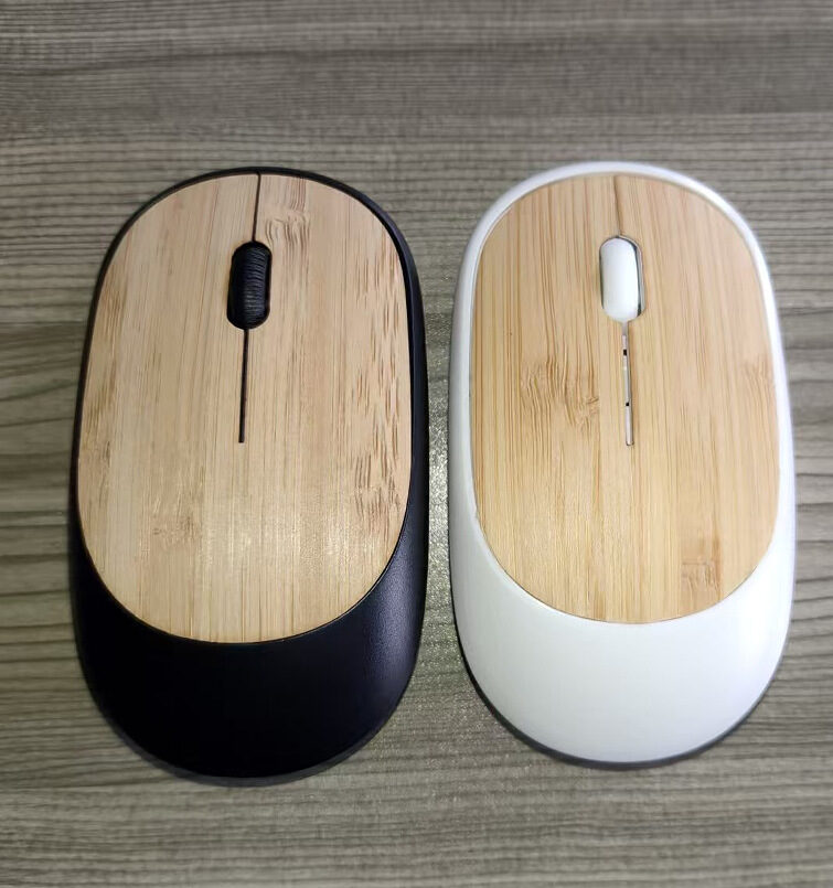 Natural Bamboo 2.4G Wireless Mouse with Ergonomic Design