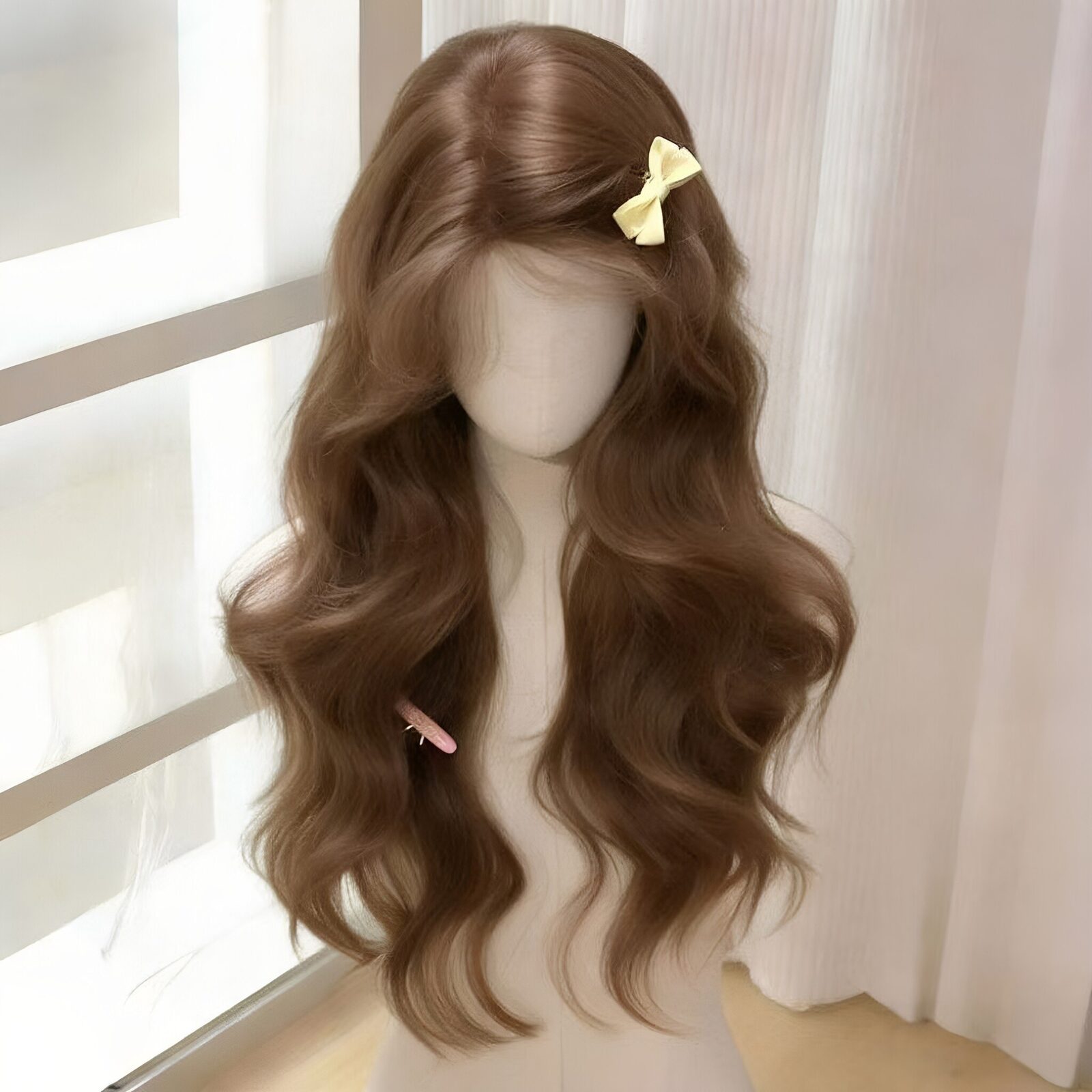 Sweetheart Kitten Coney Long Curly Wig with Middle Parting