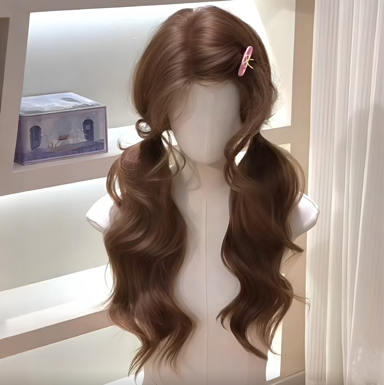 Sweetheart Kitten Coney Long Curly Wig with Middle Parting