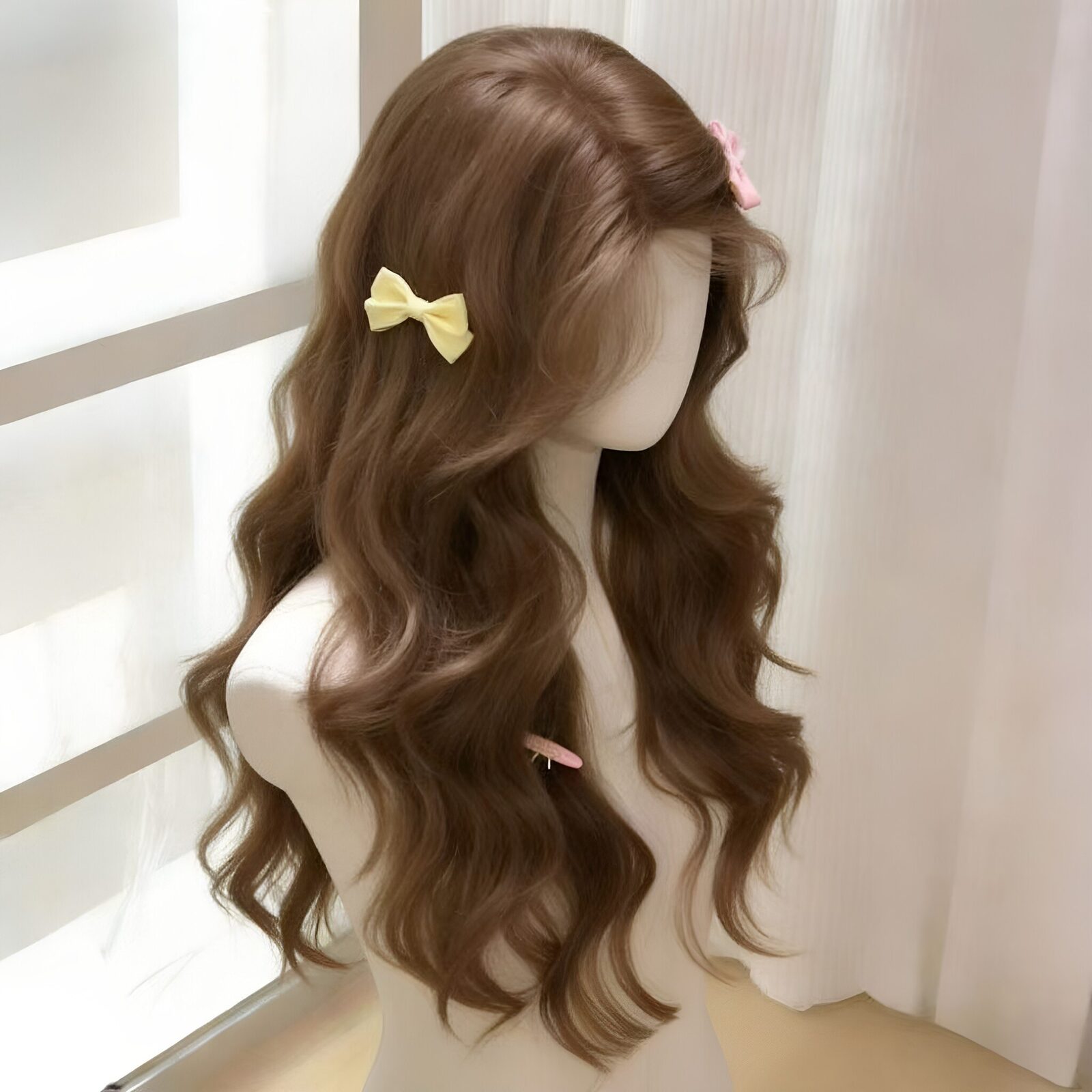 Sweetheart Kitten Coney Long Curly Wig with Middle Parting