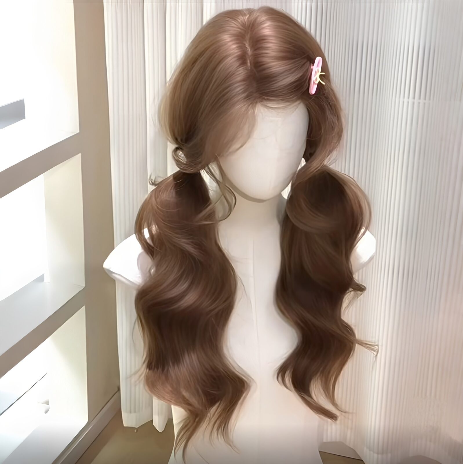Sweetheart Kitten Coney Long Curly Wig with Middle Parting