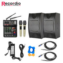 GAB-4525 4-in-1 Family KTV Power Amplifier Mixer Wireless Microphone Set